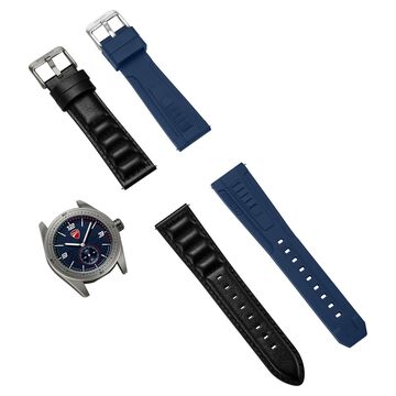 Ducati Quartz Analog Blue Dial Black Silicone Strap Watch For Men