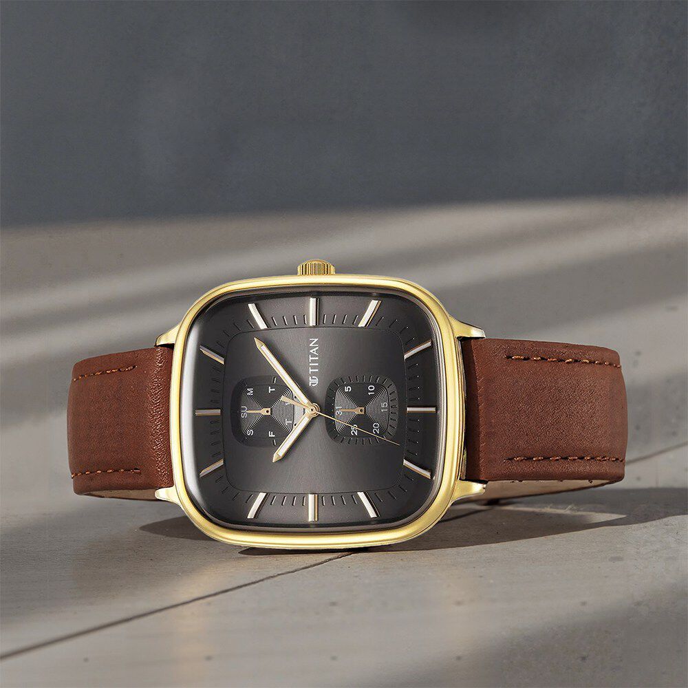 Buy Online Titan Avant Garde Anthracite Dial Quartz Multifunction