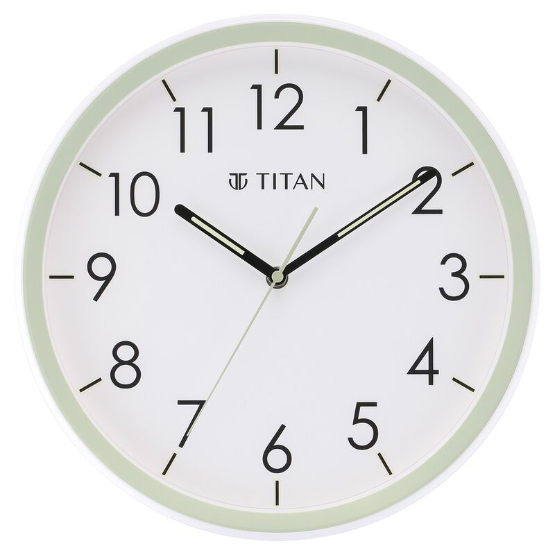 Titan 32.5 cm White-Lume Wall Clock: Stylish Nighttime Illumination - image number 1