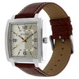 Titan Quartz Analog Silver Dial Leather Strap Watch for Men - image number 1