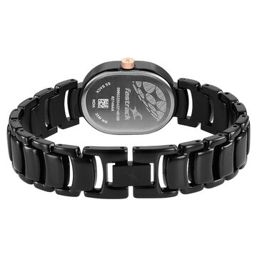Fastrack Uptown Retreat Quartz Analog Black Dial Metal Strap Watch for Girls