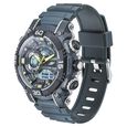 SF Quartz Analog Digital Grey Dial PU Strap Watch for Men - image number 1