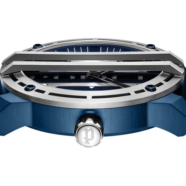 Police Quartz Analog Silver Dial Blue Leather Strap Watch for Men - image number 3