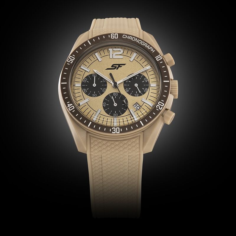 SF Genesis Bold Chronograph Watch for Men with Beige strap