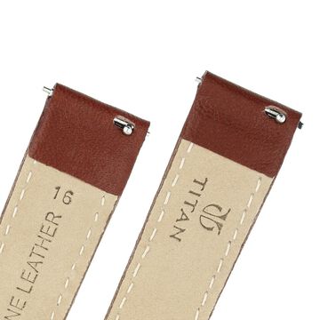 16 mm Tan Genuine Leather Strap for Women