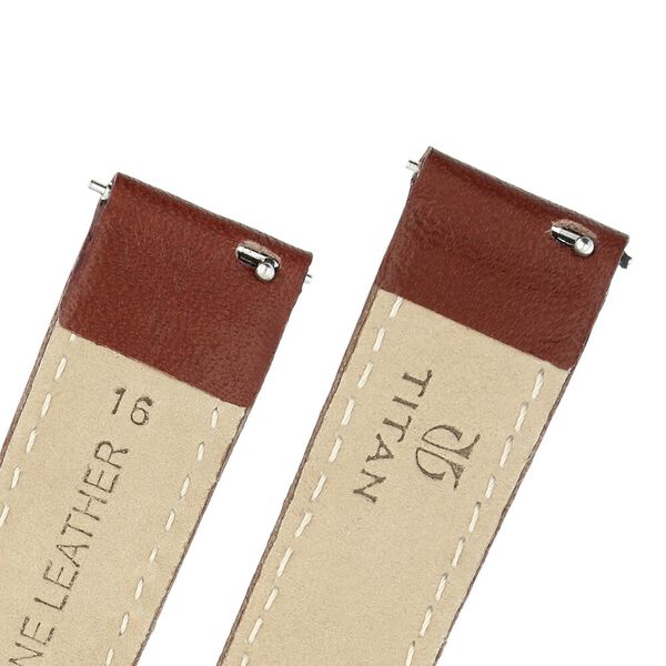 16 mm Tan Genuine Leather Strap for Women - image number 4