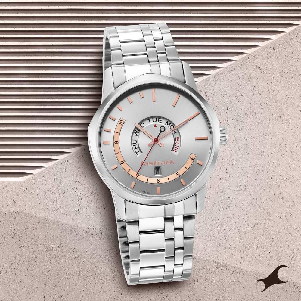 Fastrack watches for mens silver shop