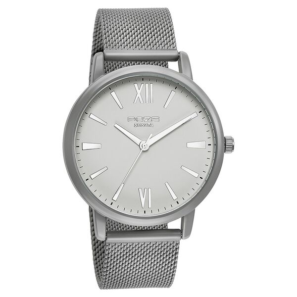 Sonata Poze Quartz Analog Grey Dial Grey Mesh Strap Watch For Men - image number 2