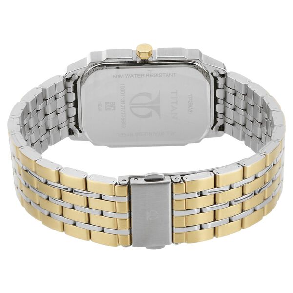 Titan Regalia Baron Silver Rectangle Dial Analog with Day and Date Stainless Steel Strap watch for Men - image number 3