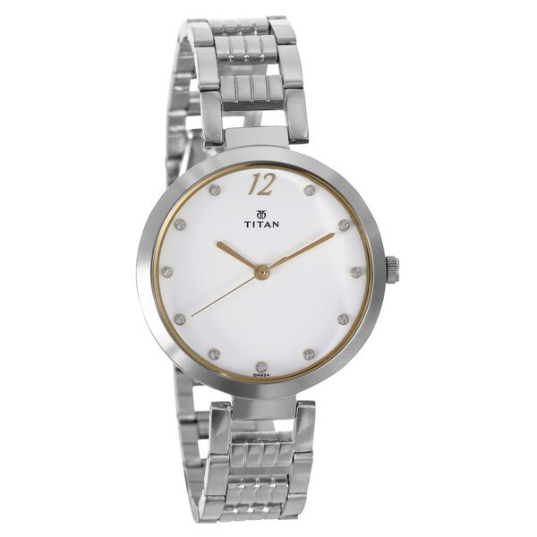 Titan Sparkle White Dial Analog Stainless Steel Strap watch for Women - image number 1