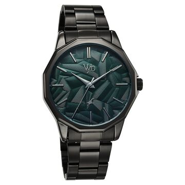 Vyb Drift By Fastrack Quartz Analog Green Dial Black Stainless Steel Strap Watch For Guys