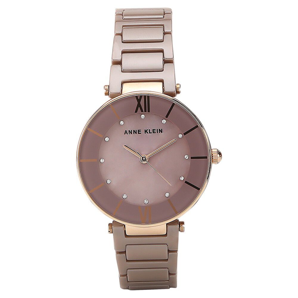 Buy Online Anne Klein Quartz Analog Purple Dial Ceramic Strap