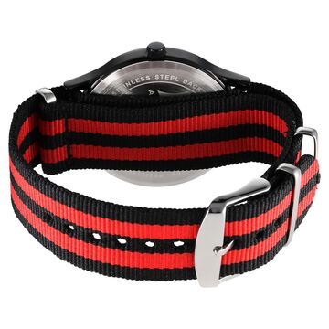 Sonata RPM Black Dial Plastic Strap Watch for Men