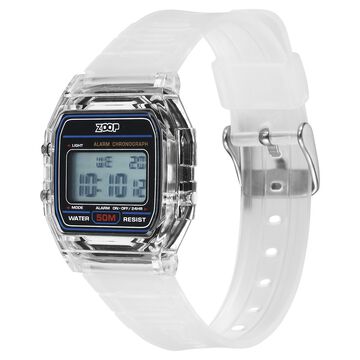 Zoop By Titan Clear Series Digital Dial White Plastic Strap Watch For Kids