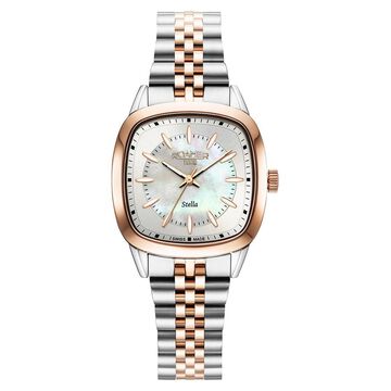 Roamer Stella Quartz Analog Mother of Pearl Dial Two Toned Stainless Steel Strap Watch For Women