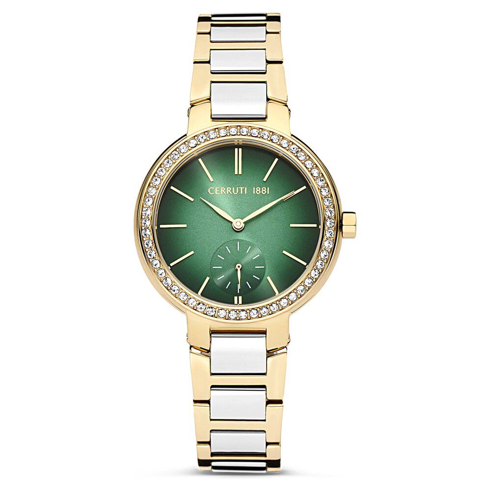 Buy Online Cerruti 1881 Quartz Multifunction Green Dial Stainless