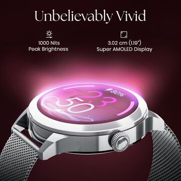 Fastrack Noir Pro Womens Smartwatch with 3.0 cm Super AMOLED Display, 390x390 Resolution