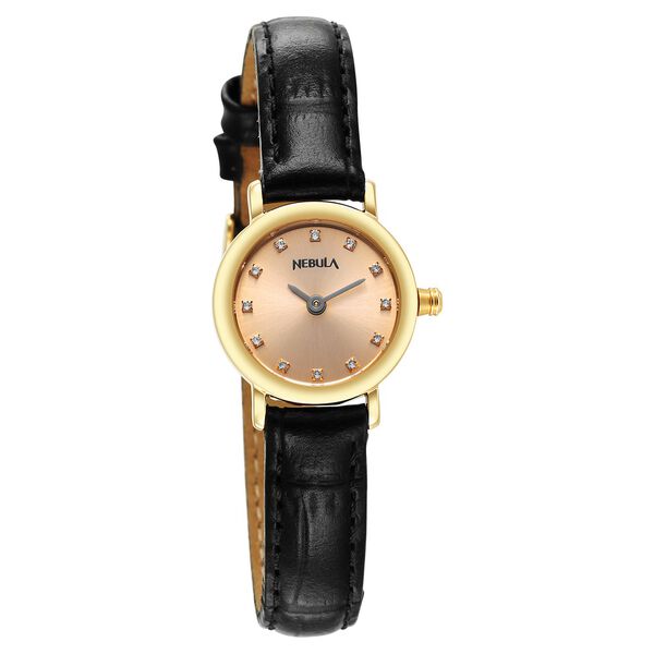 Titan Nebula Vintage 18k Gold Analog with Diamond Studded Indices Watch for Women - image number 0