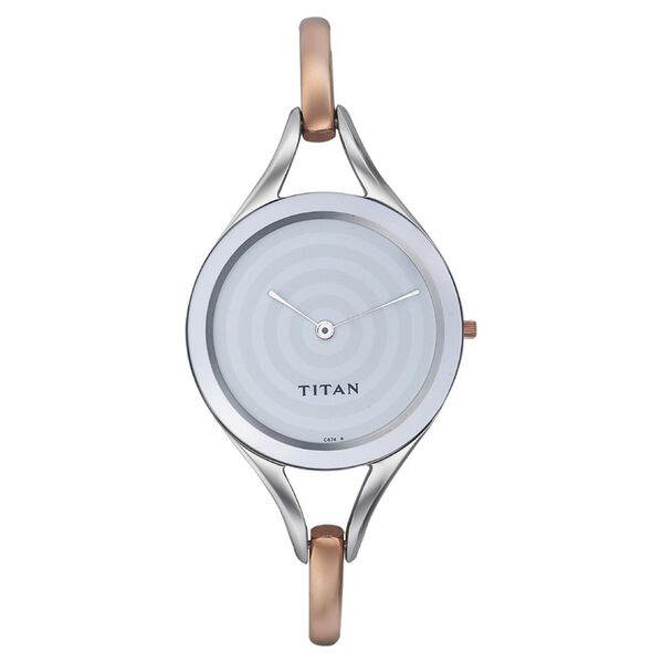 Titan Quartz Analog Silver Dial Watch for Women - image number 0