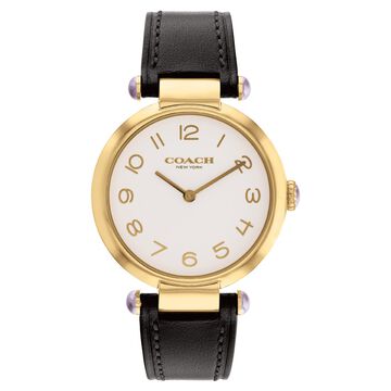 Coach Quartz Analog Brown Dial Leather Strap Watch for Women