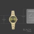 Titan Raga Spotlight Quartz Analog Green Dial Golden Metal Strap Watch For Women - image number 3