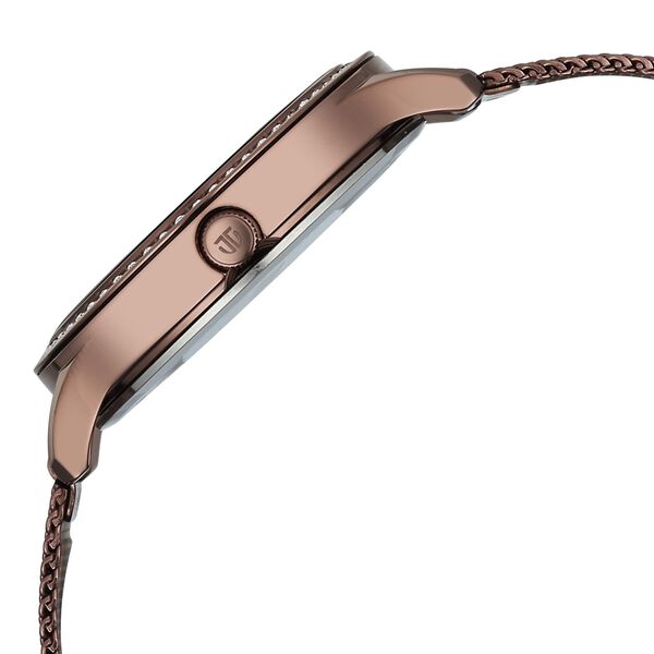 Titan Purple Superheads Quartz Analog Brown Dial Brown Stainless Steel Strap Watch For Women - image number 4