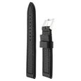 22 mm Black Genuine Leather Straps for Men - image number 2