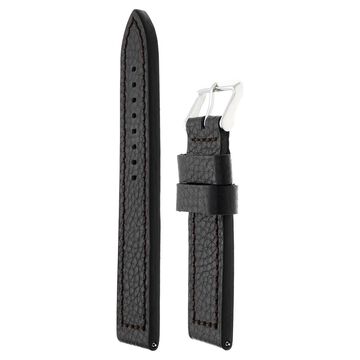 22 mm Black Genuine Leather Straps for Men