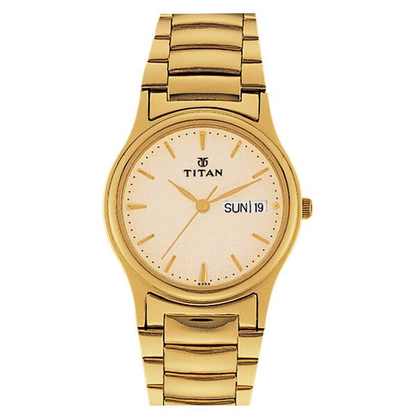 Titan Karishma White Dial Analog Day Date Stainless Steel Strap watch for Men - image number 0