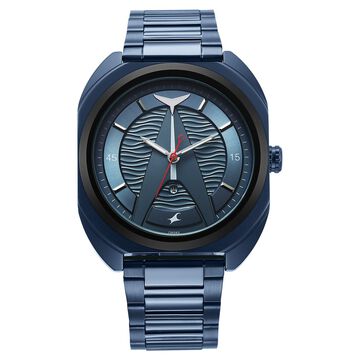 Fastrack Oceanyx Quartz Analog with Date Blue Dial Blue Strap Watch For Guys