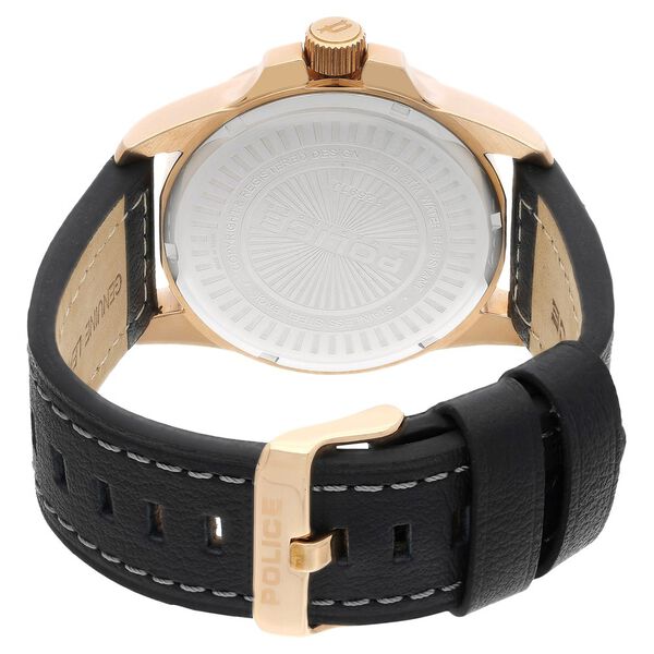 Police Quartz Analog with Date Black Dial Leather Strap Watch for Men - image number 4