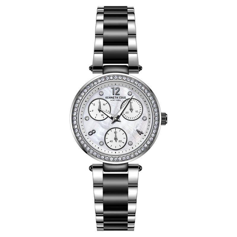 Kenneth Cole Quartz Multifunction Mother of Pearl Dial Stainless Steel Strap Watch for Women - image number 0
