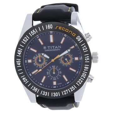 Titan Chronograph Blue Dial Quartz Stainless Steel Strap watch for Men