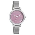 Sonata Silver Lining Black Dial Women Watch With Stainless Steel Strap
