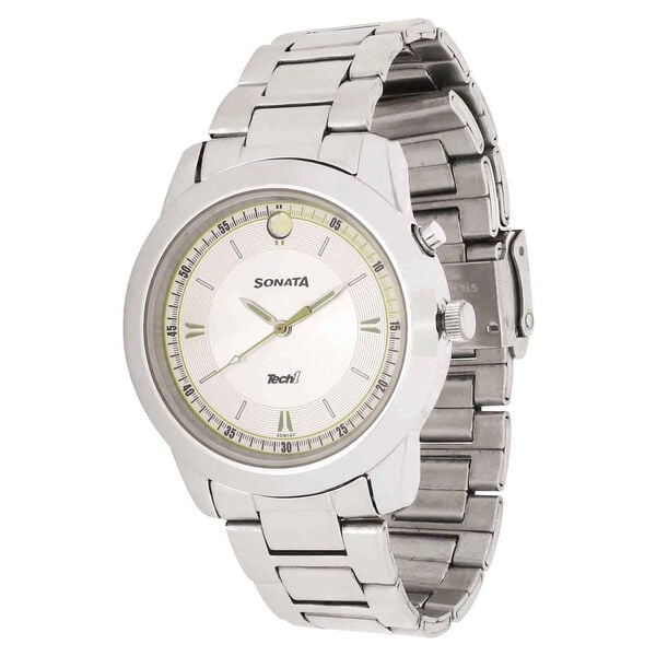 Sonata Quartz Analog Silver Dial Stainless Steel Strap Watch for Men - image number 1