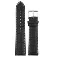 22 mm Black Genuine Leather Straps for Men - image number 0