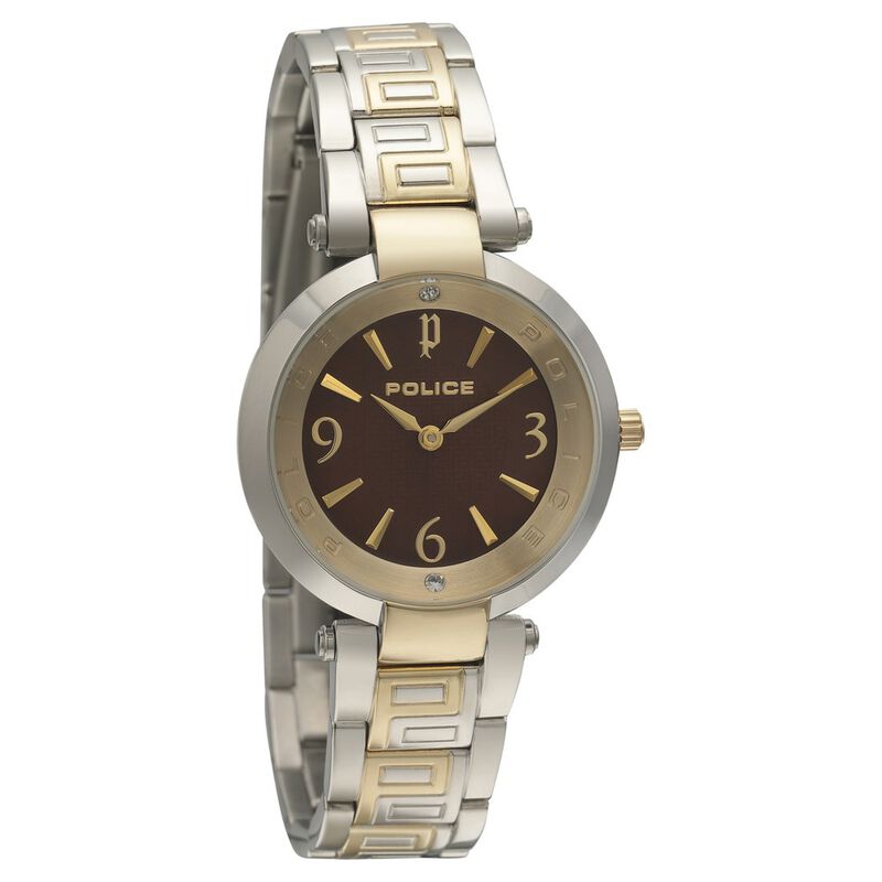 Police Quartz Analog Brown Dial Metal Strap Watch for Women - image number 0
