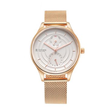Titan Neo Workdays Silver Dial Quartz Multifunction Stainless Steel Strap watch for Women