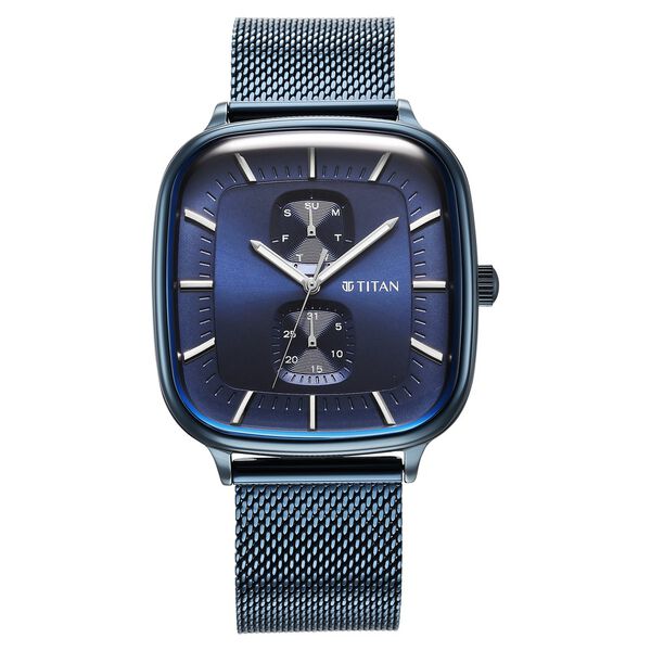 Titan Avant Garde Blue Dial Quartz Multifunction Stainless Steel Strap Watch for Men - image number 1