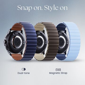 Titan Evoke Smartwatch 1.32" inch AMOLED Display with AOD, 1000 Nits, Functional Crown, Magnetic Strap, Metal Body