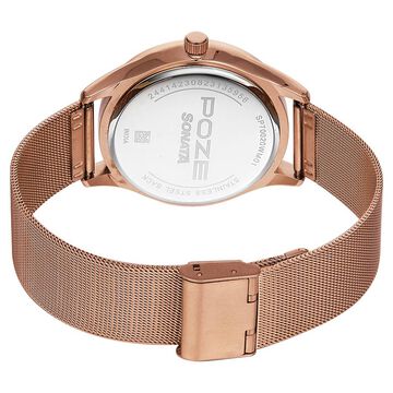 Poze by Sonata Quartz Analog Rose Gold Dial Stainless Steel Strap Watch for Men