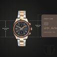 Titan Men's Metropolitan Luxe: Multifunction Black Dial with Two-Tone Stainless Steel Bracelet Watch - image number 2