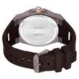 Police Quartz Multifunction Black Dial Brown Silicone Strap Watch For Men - image number 2
