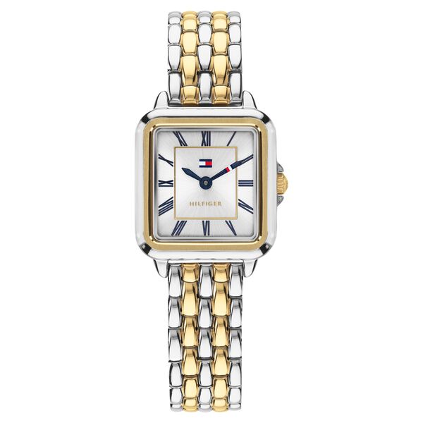 Tommy Hilfiger Quartz Analog Silver Dial Two Toned Stainless Steel Strap Watch For Women - image number 0
