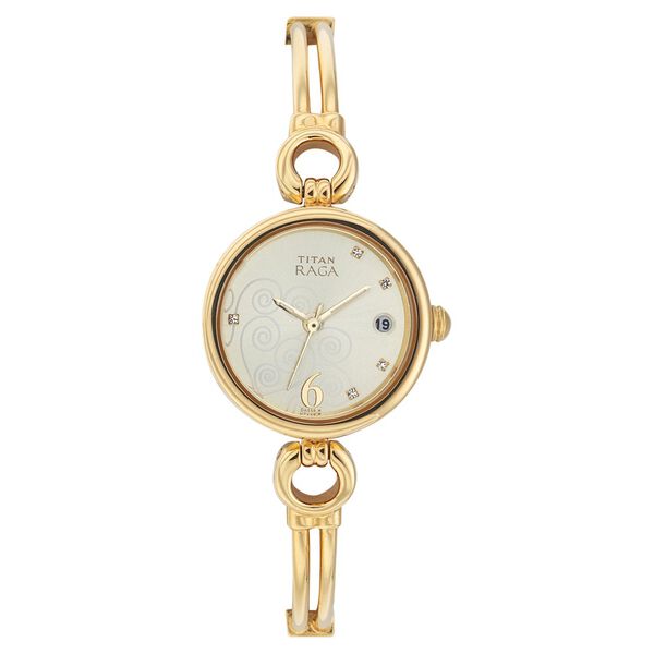 Titan Quartz Analog Champagne Dial Watch for Women - image number 0