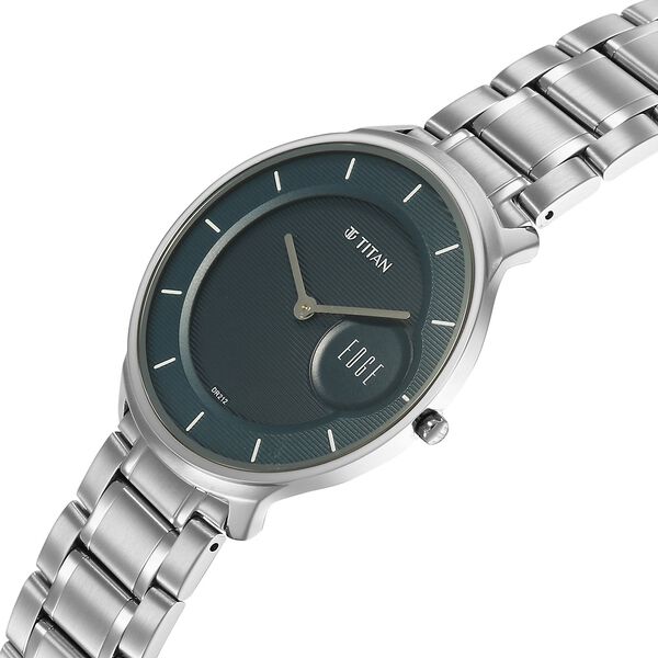 Titan Edge Murals Quartz Analog Blue Dial Stainless Steel Strap Watch For Men - image number 2