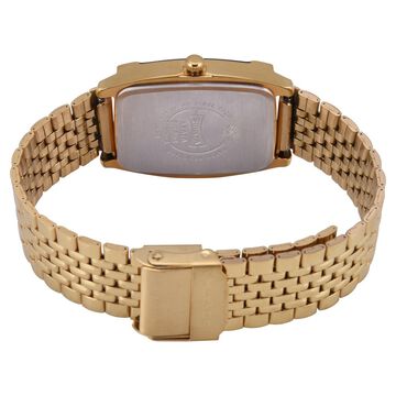 Sonata Quartz Analog Champagne Dial Stainless Steel Strap Watch for Men