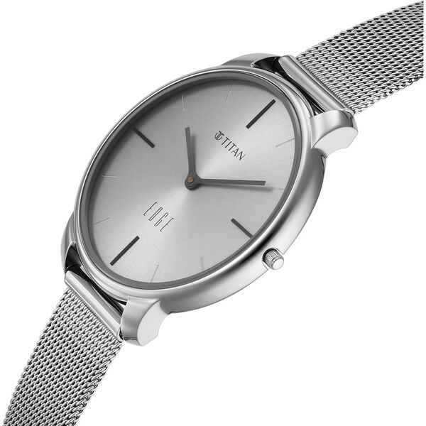 Edge Velora Quartz Analog Grey Dial Grey Metal Strap Watch For Women - image number 3
