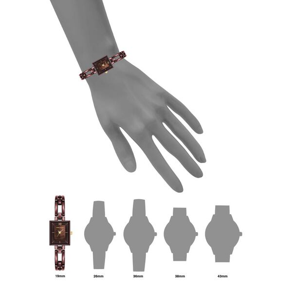 Anne Klein Quartz Analog Brown Dial Brown Ceramic Strap Watch For Women - image number 3