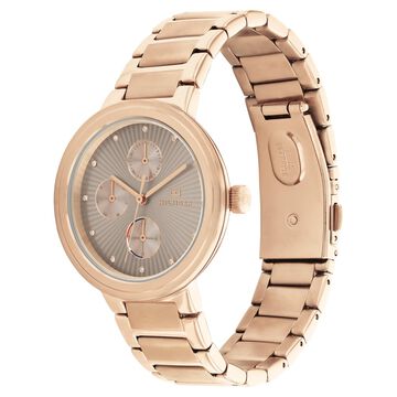 Tommy Hilfiger Quartz Analog Brown Dial Stainless Steel Strap Watch for Women